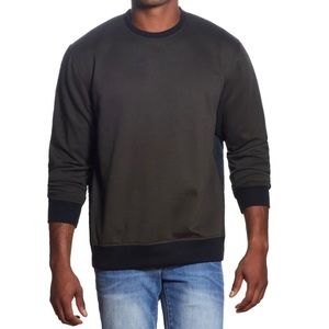 Vintage Mens Quilted Mix Media Sweatshirt Black Size M